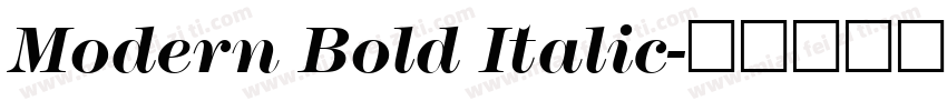 Modern Bold Italic字体转换